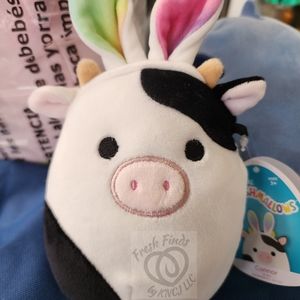 Squishmallows Connor the Cow with Bunny Ears Easter 5 Inch Exclusive